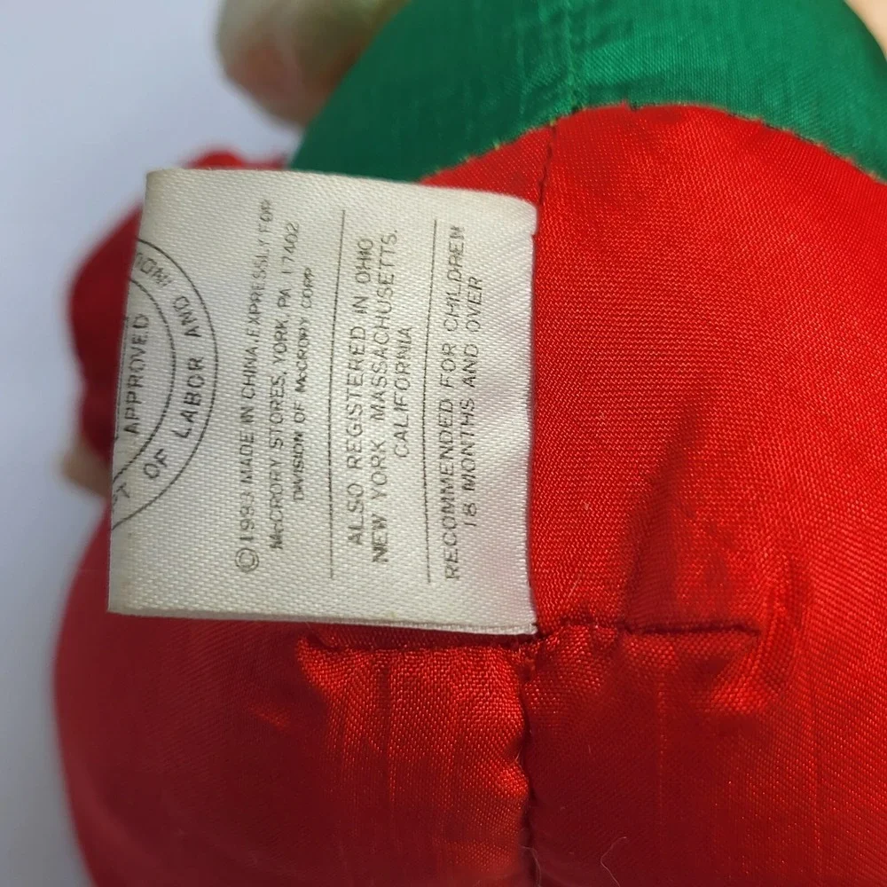 Santa & Mrs Claus 7in Nylon Puffy Stuffed Christmas Plush Table Decor VTG 1993